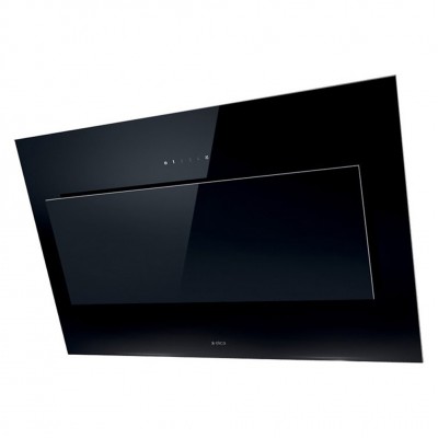 Campana de pared Elica Vertigo 90 cm cristal negro