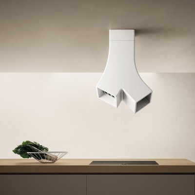 Elica Ye wh/a/66 hotte îlot 66 cm cristalplant blanc