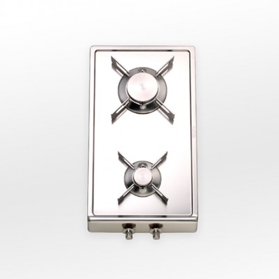 Alpes inox r 30/2gr piano cottura gas appoggio ribaltabile 30 cm acciaio inox