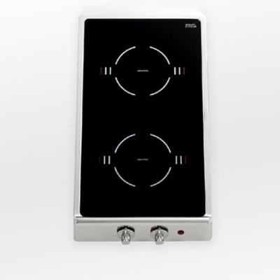 Alpes inox r 30/2ei piano induzione appoggio ribaltabile 30 cm acciaio inox