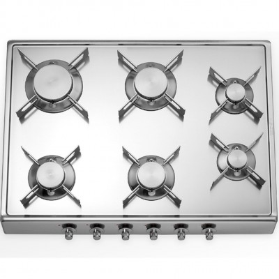 Alpes inox r 70/6g piano cottura gas appoggio ribaltabile 70 cm acciaio inox