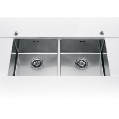 Alpes inox lsr 83/2v lavello doppia vasca sottopiano 83 cm acciaio inox
