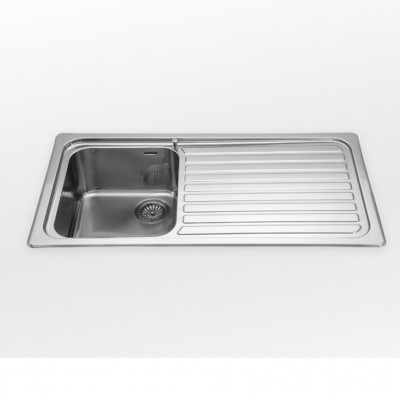 Alpes inox f 599/1v1s lavello vasca + gocciolatoio 100 cm per base da 45 cm