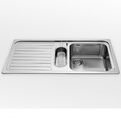 Alpes inox f 5109/1s1b1v lavello + gocciolatoio incasso 110 cm