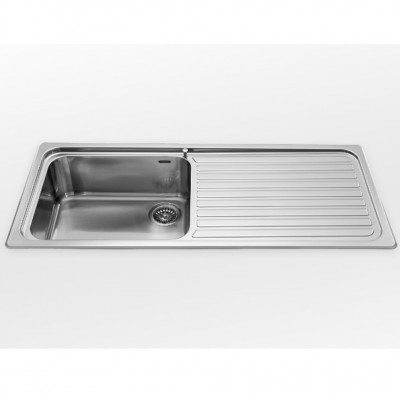 Alpes inox f 5119/1v1s lavello + gocciolatoio incasso 110 cm per base a 60 cm