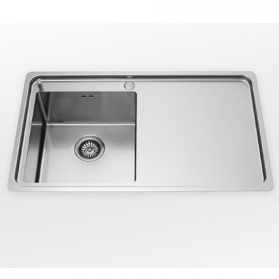 Alpes inox lfrs 587/1v1sl  Built-in sink tub + slide 87 cm