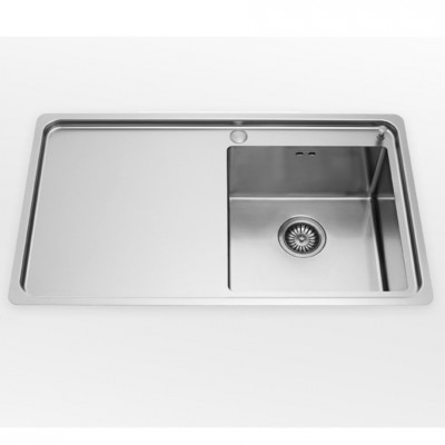 Alpes inox lfrs 587/1sl1v  Built-in sink tub + slide 87 cm