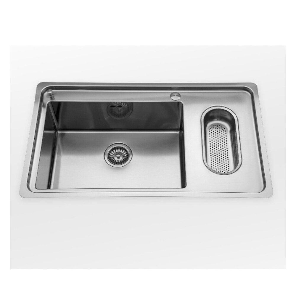 Alpes Inox Lfps 587/1v1b évier Encastrable Bol Double 87cm