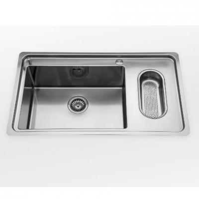 Alpes inox lfps 587/1v1b  Einbau-Waschbecken Doppelschüssel 87cm