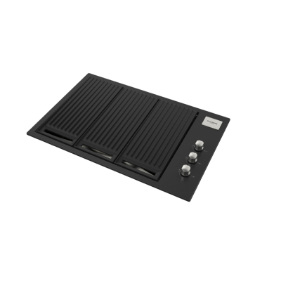 Fulgor fobq 803 g mbk professioneller Einbau-Gasgrill 83 cm schwarz