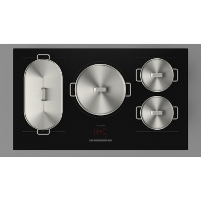 Fulgor fsh 905 id wt bk induction hob 90 cm black glass ceramic