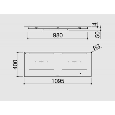 Barazza 1pidc120n 110cm czarna szklano-ceramiczna płyta indukcyjna