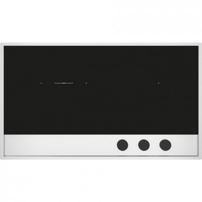 Barazza 1ple9id induction hob 90 cm black glass ceramic + stainless steel