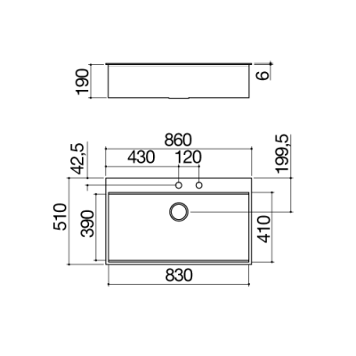 Barazza 1lbf9 B-free Einzelbeckenspüle 86 cm aus Edelstahl