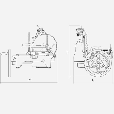 Berkel   Cortafiambre manual Volano L16 rojo