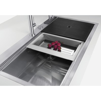 Foster 1018 050 Milano Einzelbeckenspüle 102 cm Stahl