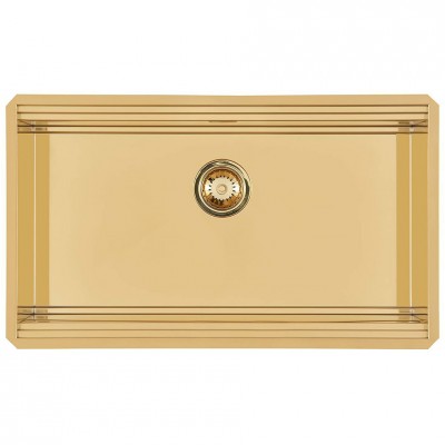 Foster 1034 859 Milanello single-bowl undermount gold sink 80 cm