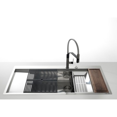 Foster 1040 051 Milanello Spüle + Abtropffläche aus Edelstahl 81 cm