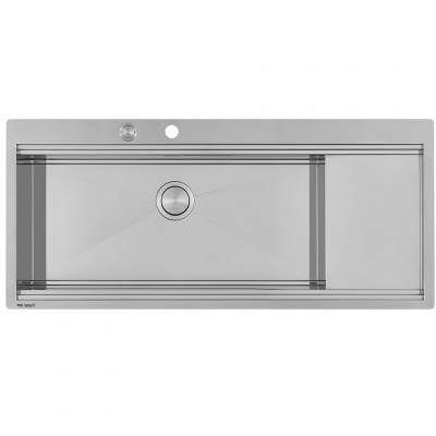 Foster 1043 052 Milanello sink + flush-mount stainless steel drainer 118 cm