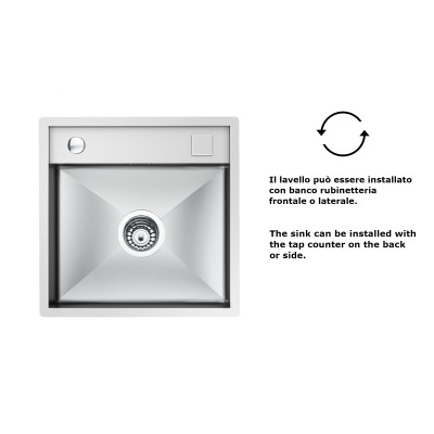 Foster 1236 050 Quadra 44 cm flush-mount stainless steel single-bowl sink