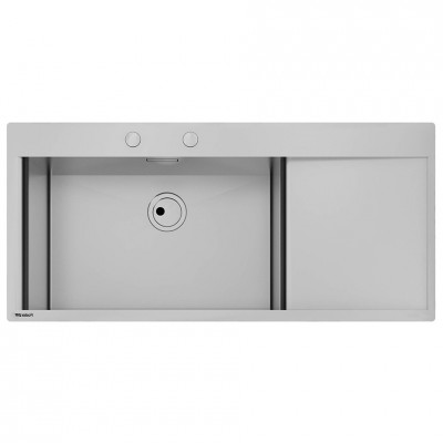 Alpes inox lfps 587/1v1sl fregadero bajo encimera bañera + tobogán 87 cm