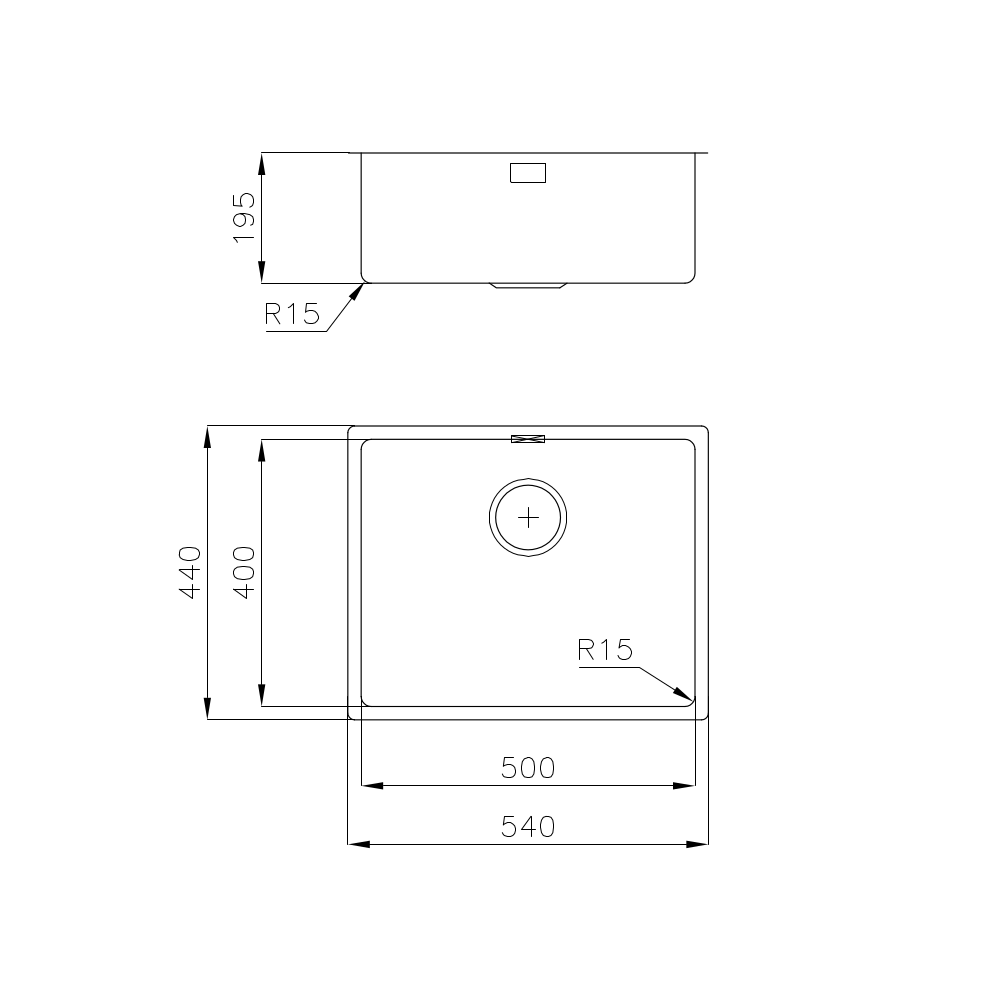 Sink KE - R15 Vintage Gun Metal, Kitchen Sinks