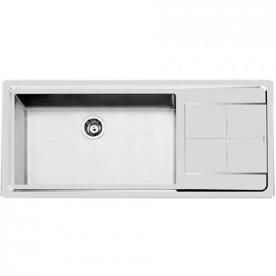 Foster 2211 052 évier vasque inox + égouttoir semi-affleurant 117 cm