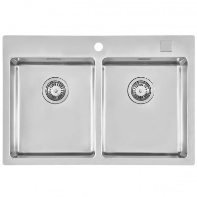 Foster 2269 050 évier double cuve à encastrer 77 cm acier inoxydable