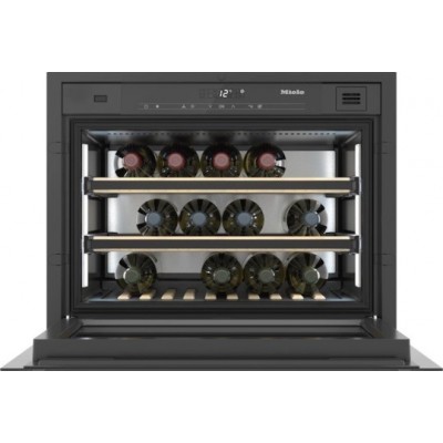 Miele kwt 7112 ig cave à vin encastrable compacte h 45 cm verre noir