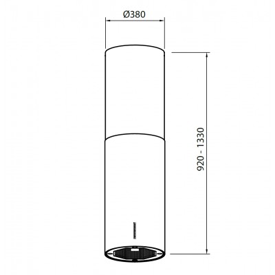 Okap wyspowy cylindryczny Foster 2530 001 34 cm ze stali nierdzewnej