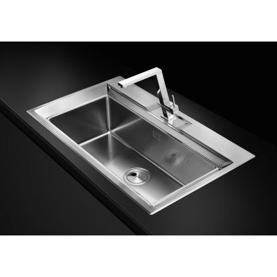 Foster 2977 060 Fl flush-mount single-bowl sink 87 cm stainless steel