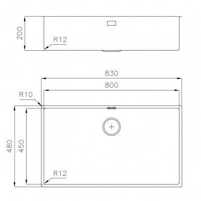 Foster 3143 850 Serie 45 lavello sottotop 83 cm inox