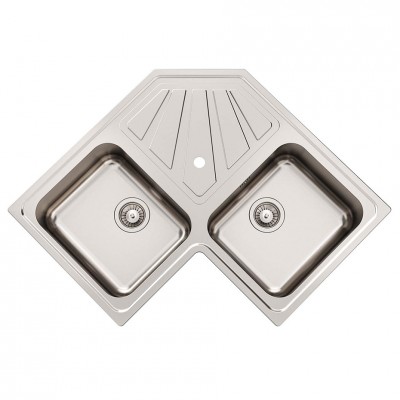 Foster 3303 060 corner sink + drainer 83 cm stainless steel