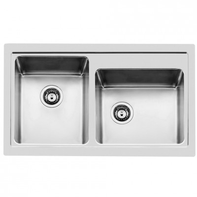 Foster 4385 050 S4000 Double bowl sink 87cm stainless steel