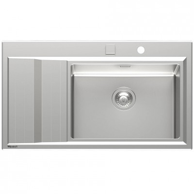 Foster 4500 051 Stripe lavello vasca destra + gocciolatoio 87 cm inox