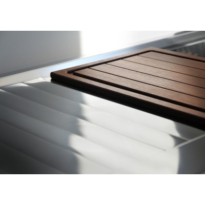 Foster 4500 052 Stripe lavello vasca sinistra + gocciolatoio 87 cm inox