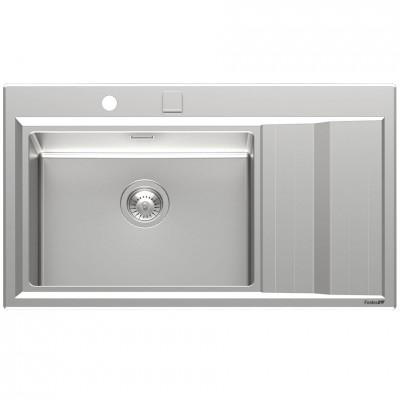Foster 4500 052 Stripe lavello vasca sinistra + gocciolatoio 87 cm inox