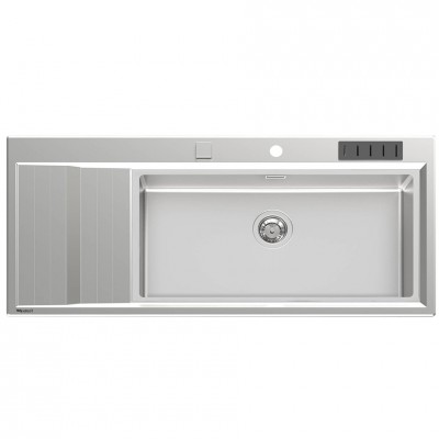 Foster 4504 051 Vasque évier Stripe + égouttoir semi-affleurant 117 cm inox