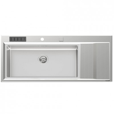 Foster 4504 052 Stripe lavello vasca + gocciolatoio semifilo 117 cm inox