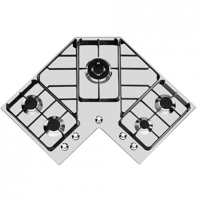 Foster 7038 052 Power-Eckgaskochfeld 83 cm aus Edelstahl