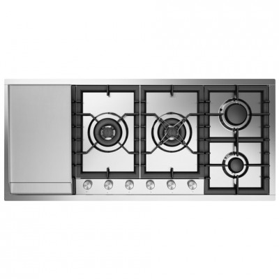 Ilve hcpt125fdd Professional Plus  Gas stove + 120 cm stainless steel fry top plate