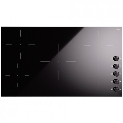 Ilve hvi395/bk Professional Plus Table de cuisson à induction 90 cm en vitrocéramique noire