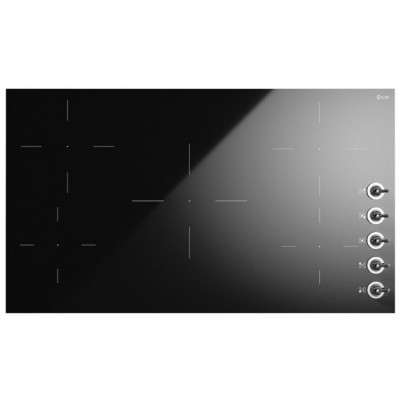 Ilve hvi395n/bkc Nostalgie  placa de inducción 90 cm vitrocerámica negra + cromo