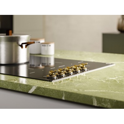 Ilve hvi395n/bkg Nostalgie Piano cottura induzione 90 cm vetroceramica nero + ottone