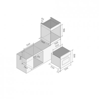 Ilve ov60slmpvs/ss Pro line Einbaubackofen 60 cm Edelstahl