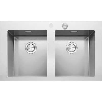 Barazza 1lmdr92 Mood évier double cuve 86 cm inox