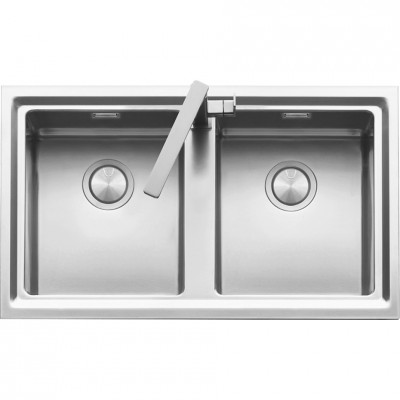 Barazza 1les92p Evier double cuve Easy 86 cm inox