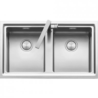 Barazza 1les92r Easy double bowl sink 86 cm stainless steel