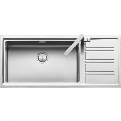 Barazza 1les121rd Easy lavabo + égouttoir 116 cm inox