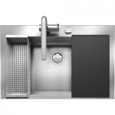 Barazza 1lbo8k B_open  One bowl sink + accessories 79 cm stainless steel